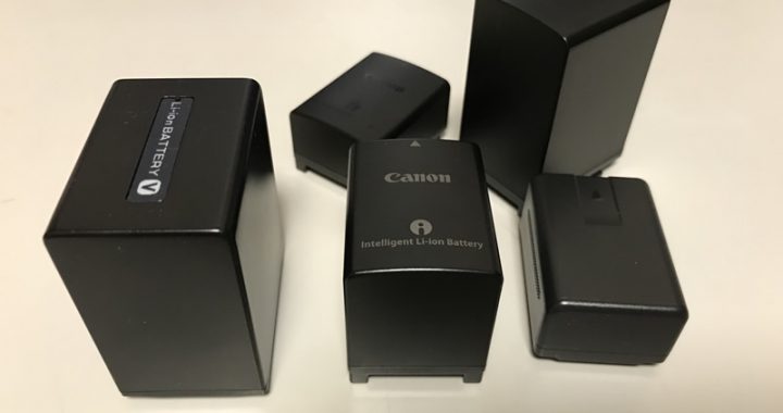ビデオカメラのバッテリー